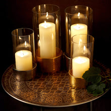 Load image into Gallery viewer, Alchimie Gold Hurricane Lantern Small