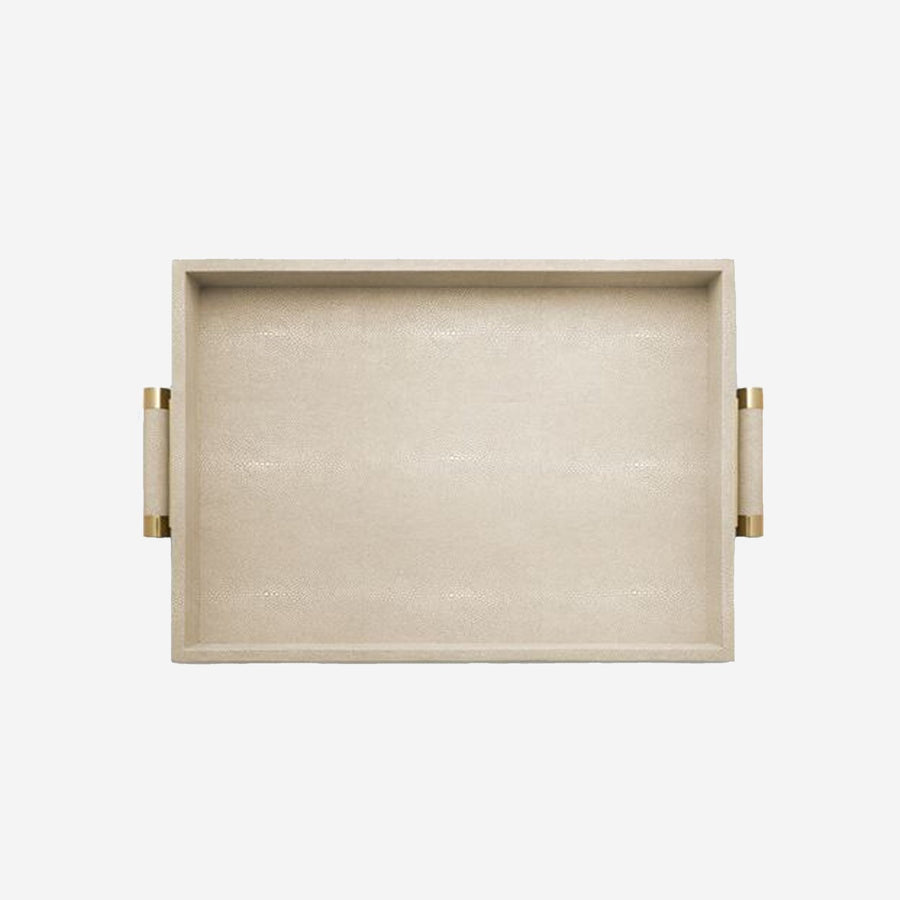 Aerin Classic Shagreen Serving Tray Wheat