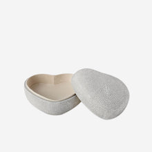Load image into Gallery viewer, Shagreen Heart Box Dove