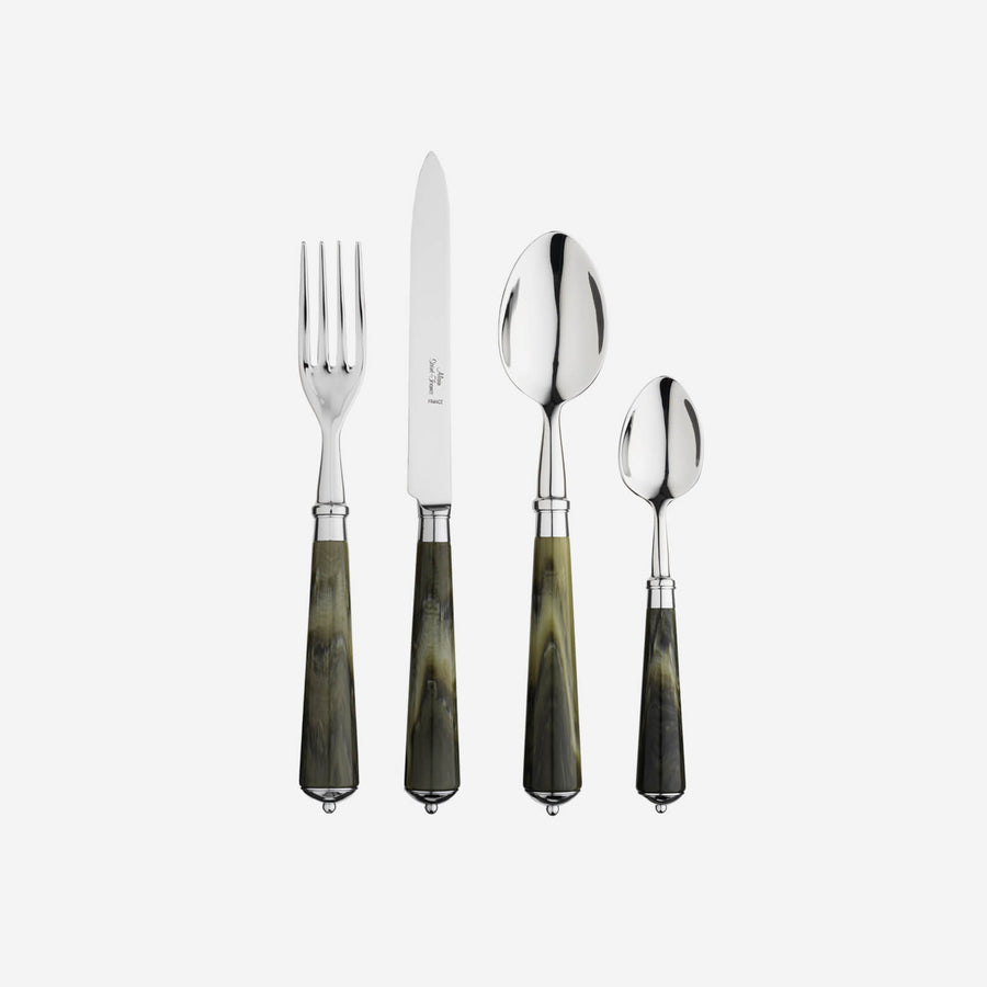 Alain Saint-Joanis Julia Green Marble 4-Piece Cutlery Set