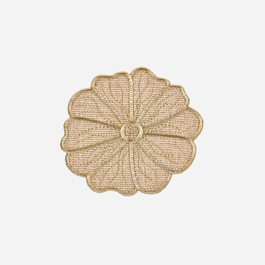 Bonadea Anemone Coaster Sand - Set of 4