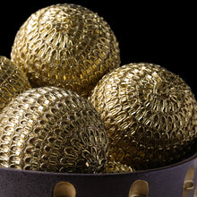 Load image into Gallery viewer, Set of 4 Glitter Ornamented Christmas Baubles - BONADEA