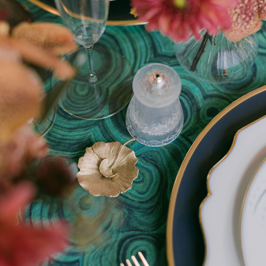 Bonadea Gingko Salt Cellar - Gold