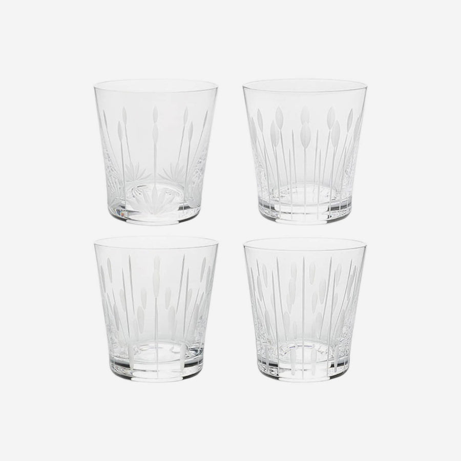 Lalique Lotus Tumbler - Set of Four