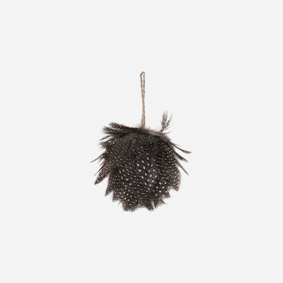 Bonadea Natural Feather Bauble - Set of 2