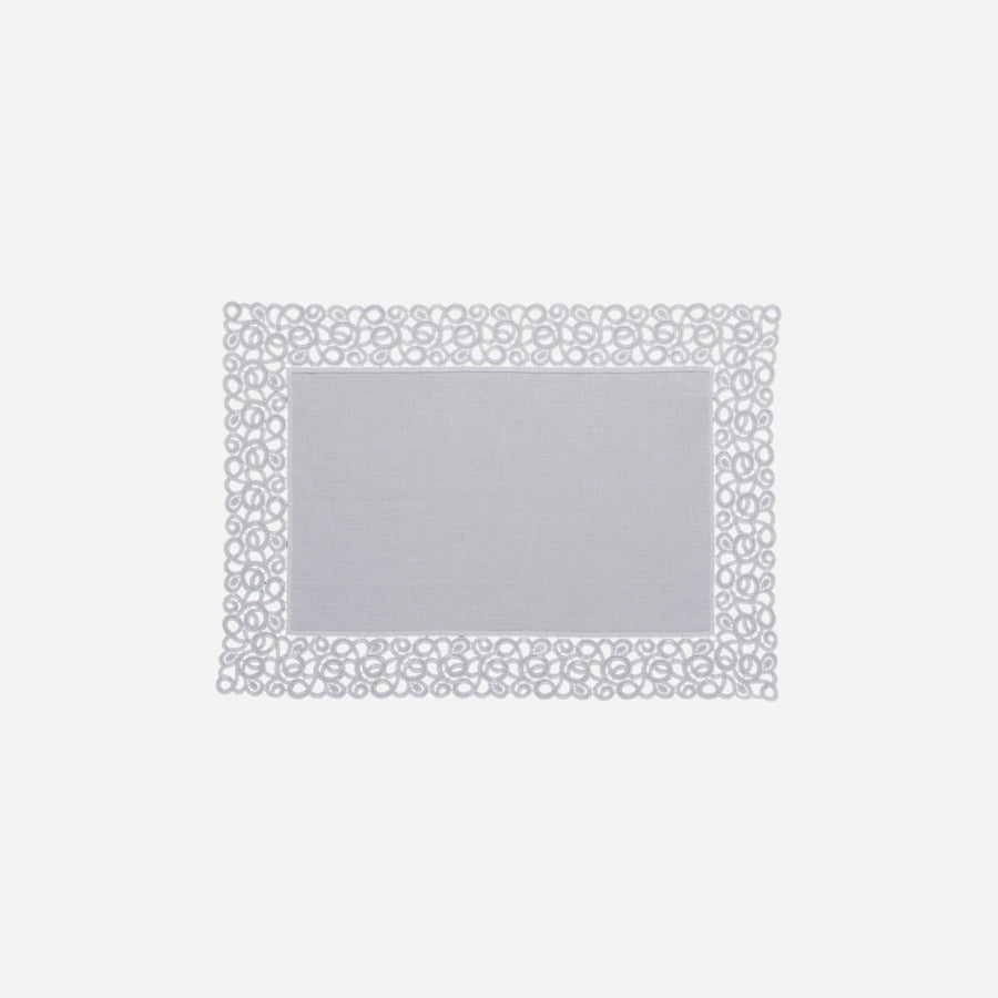 Weissfee Florence White Lace Trim Placemat