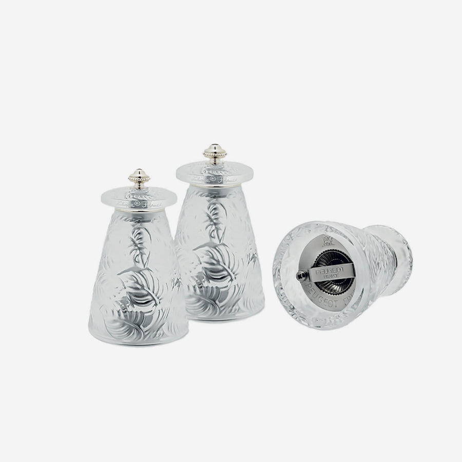 Lalique Feuilles Salt & Pepper Grinders