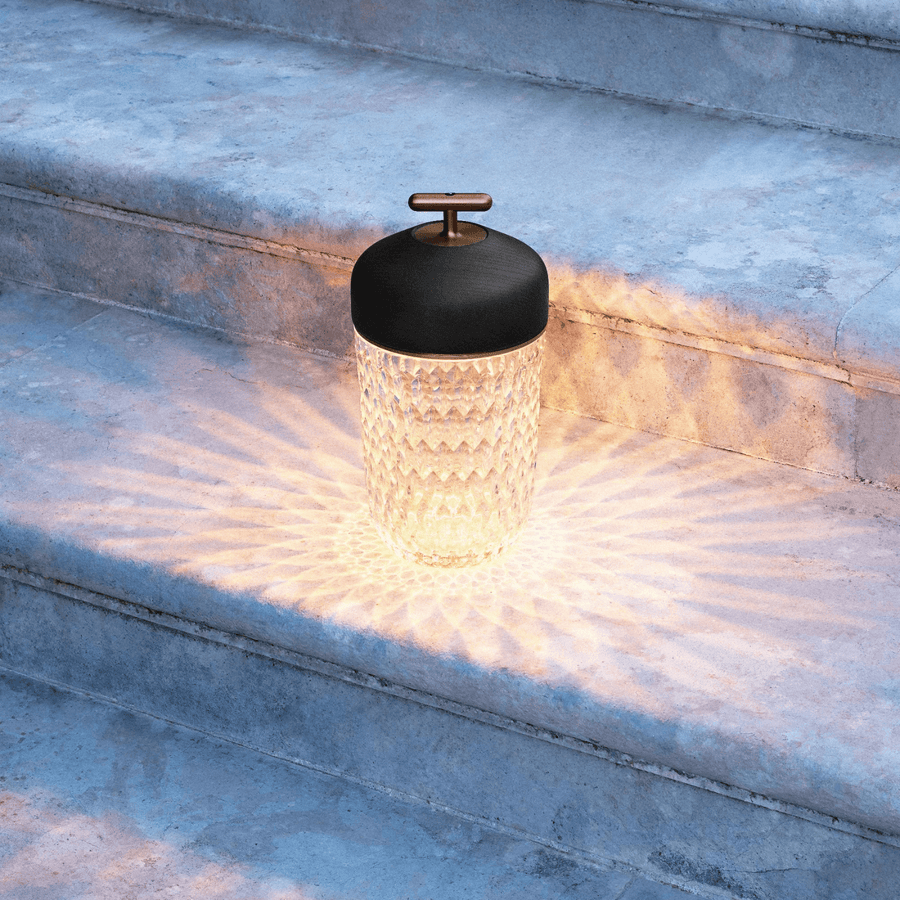 St Louis Folia Dark Wood Portable Lamp