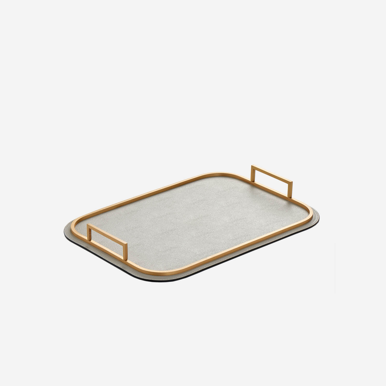 【新品未使用】Bernardo Bellini シルバー トレー お盆 Bonadea | Giobagnara | Bellini Medium Rectangular Tray Light Grey