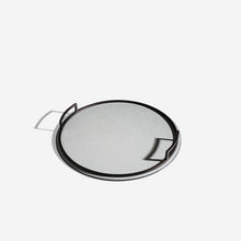 Load image into Gallery viewer, Giobagnara - Defile Round Leather Tray with Handles - Grey