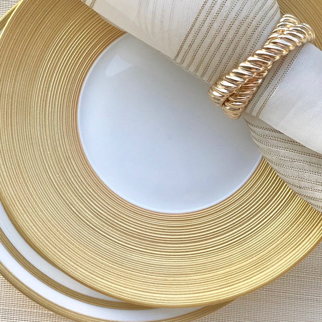 Bonadea Coquet Hémisphère Gold Dinner Plate - Main Image