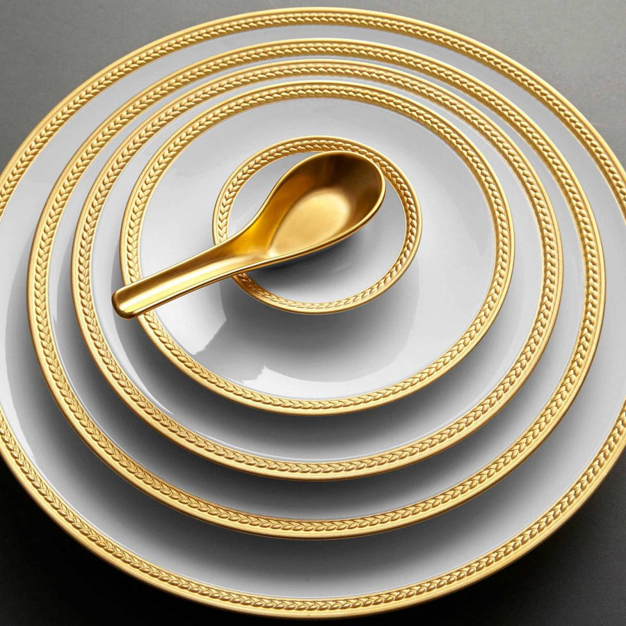 L'Objet Soie Tressée Gold Dinner Plate