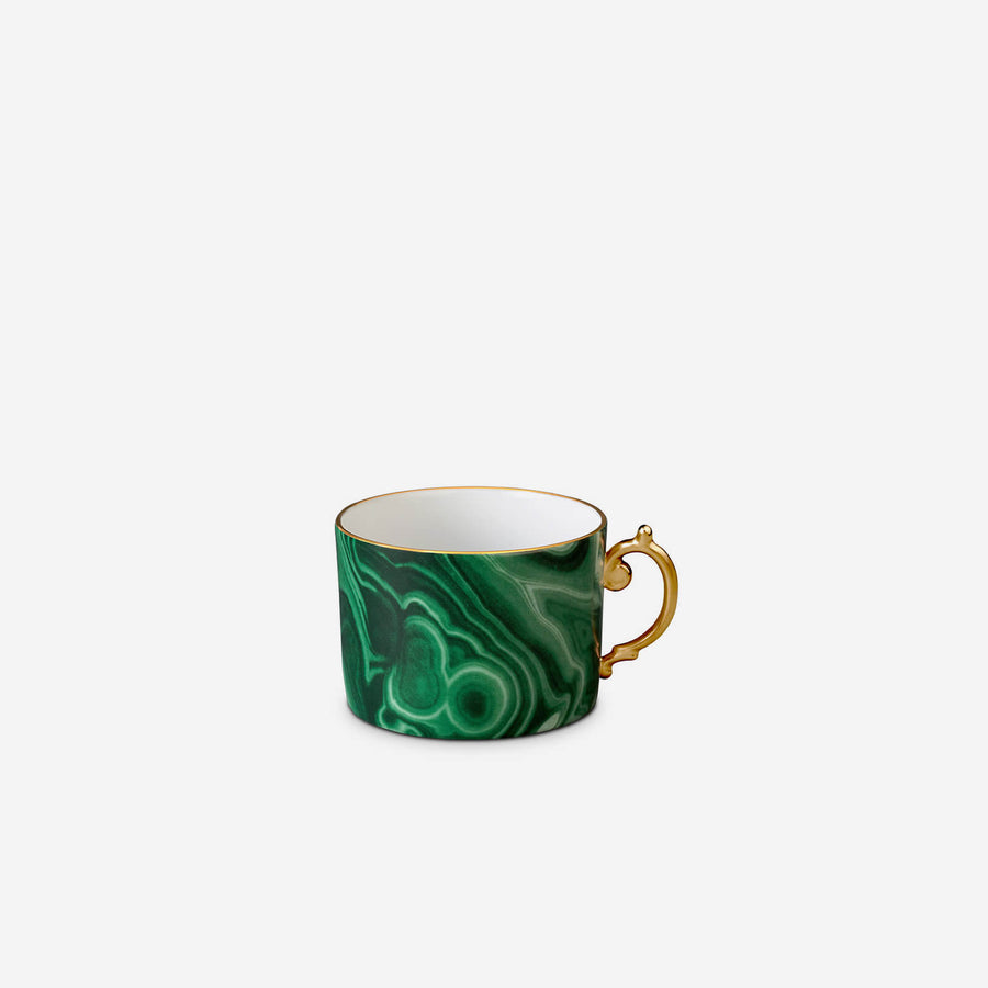 L'Objet Malachite teacup and saucer - Set of 2