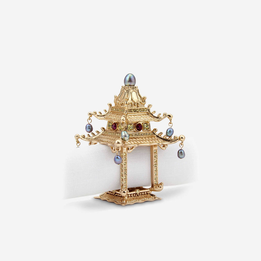 L'Objet Pagoda Napkin Ring - Set of 2