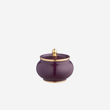 Load image into Gallery viewer, Legle Limoges Sous Le Soleil Aubergine Sugar Bowl