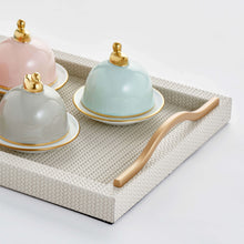 Load image into Gallery viewer, Pinetti - Onda Rectangular Leather Tray Ivory