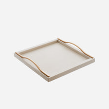Load image into Gallery viewer, Onda Square Leather Tray Ivory