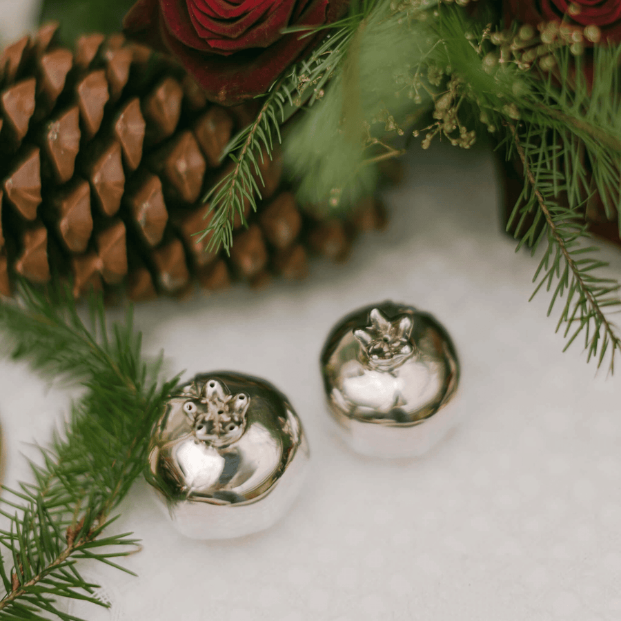 Jarosinski & Vaugoin Silver Pomegranate Salt & Pepper Shakers