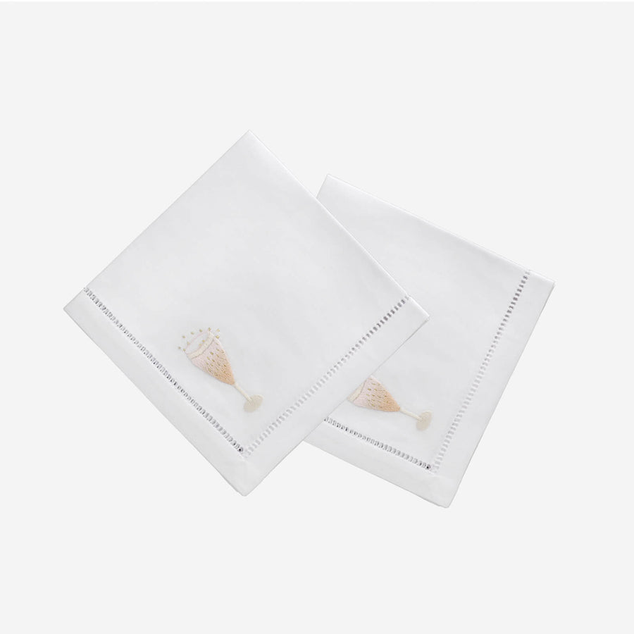 Sibona Champagne Cocktail Napkins - Set of Two