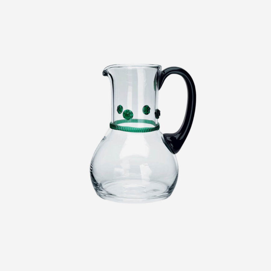 Theresienthal Forest Green Rosettes Pitcher