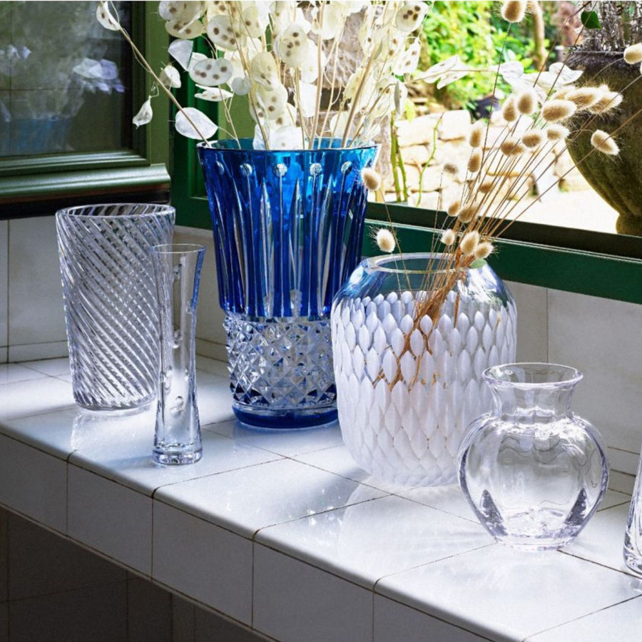 St Louis Plurielle Diagonal Cut Vase - Medium