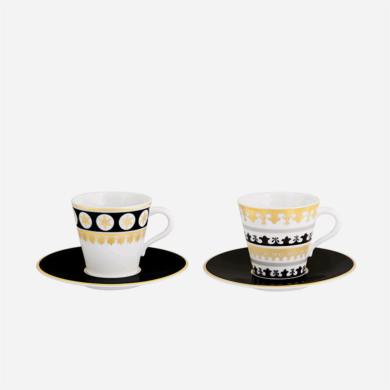 Vista Alegre Capuleto Set of 2 Coffee Cups & Saucers