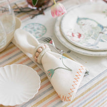 Load image into Gallery viewer, Serendipity Embroidered Napkin - Emerald