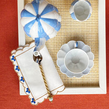 Load image into Gallery viewer, Blue Flower Cocktail Napkin - Set of 4
