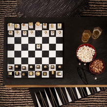 Load image into Gallery viewer, Chess Set black white gold l objet bonadea