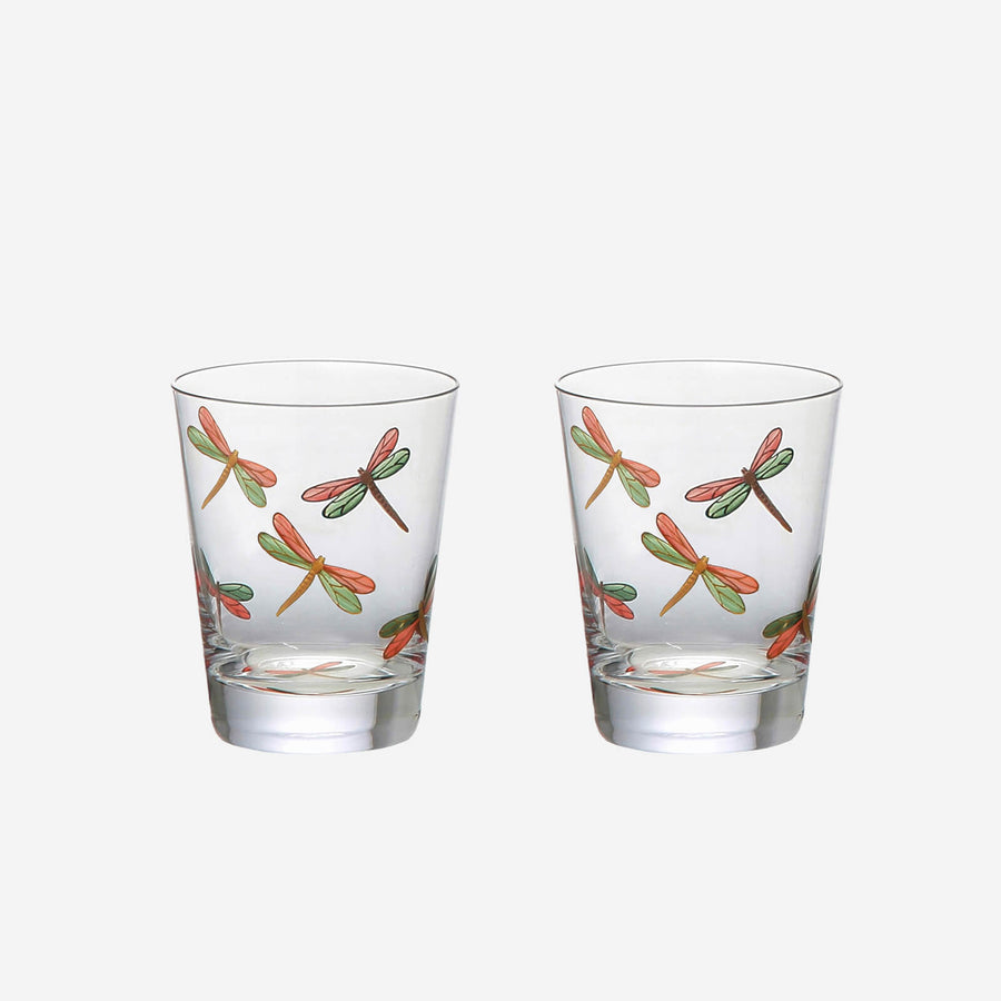 Artel Dragonfly Painted Tumbler - Set of 2
