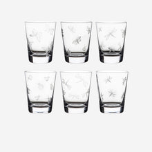 Load image into Gallery viewer,  Fly Fusion set of 6 hand engraved tumblers artel bonadea