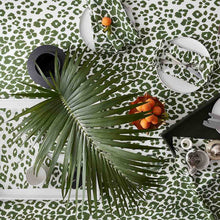 Load image into Gallery viewer, Iconic Leopard Napkin Green - Set of 4 Schumacher Bonadea