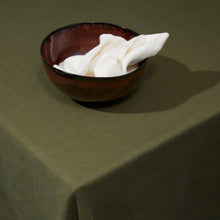 Load image into Gallery viewer, Olive Linen Sateen Tablecloth