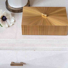 Load image into Gallery viewer, Gold marquetry box handmade in the uk
