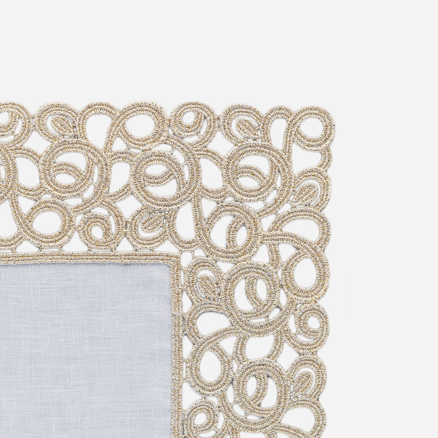 Weissfee Florence Gold Lace Trim Placemat