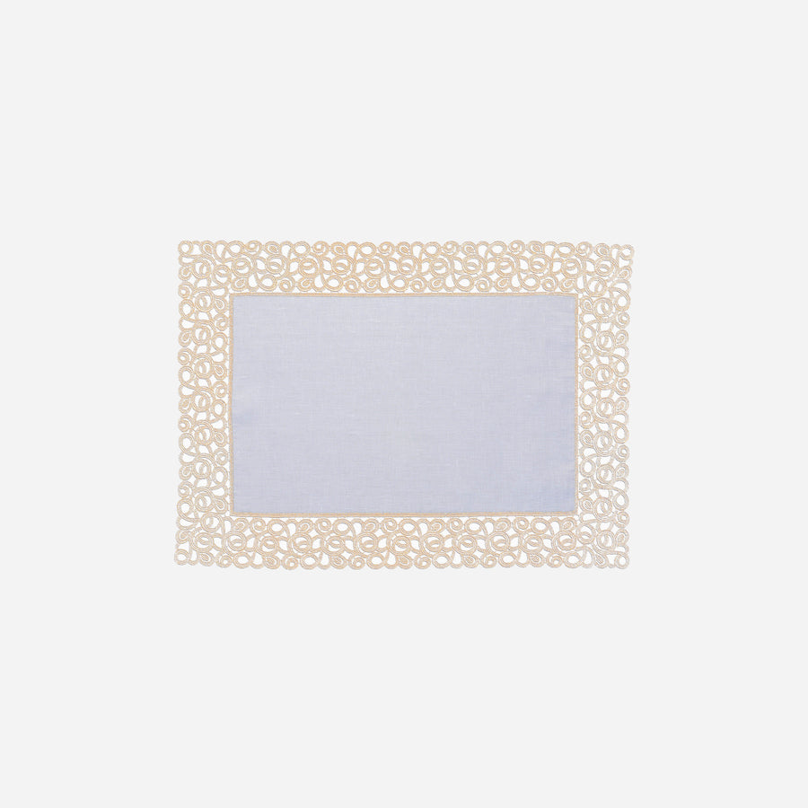 Weissfee Florence Gold Lace Trim Placemat