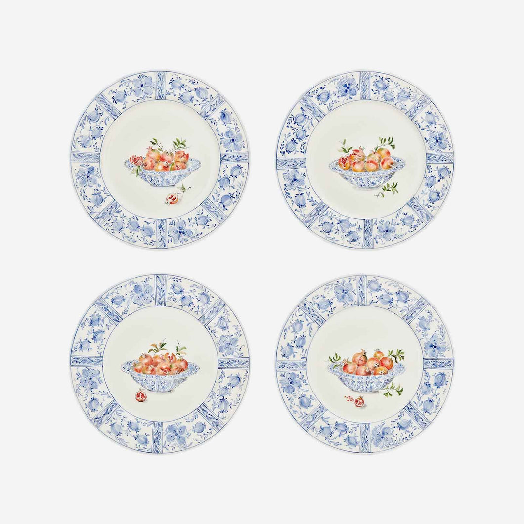 Basket with Pomegranates Dinner Plates - Set of 4