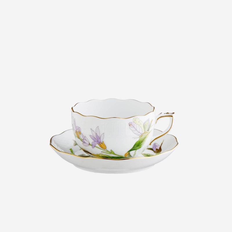 T&S Royal Garden Flower Teacup & Saucer