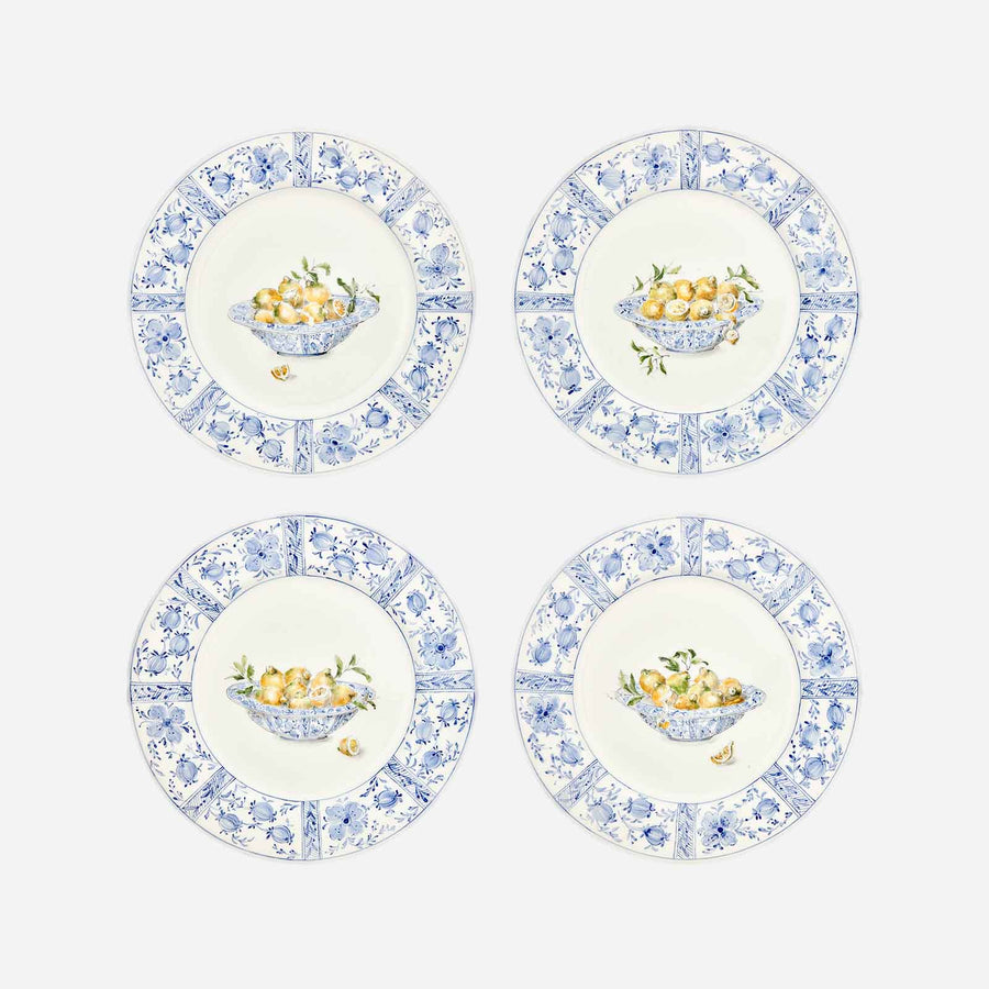Laboratorio Paravicini Basket with Lemons Dinner Plates - Set of 4