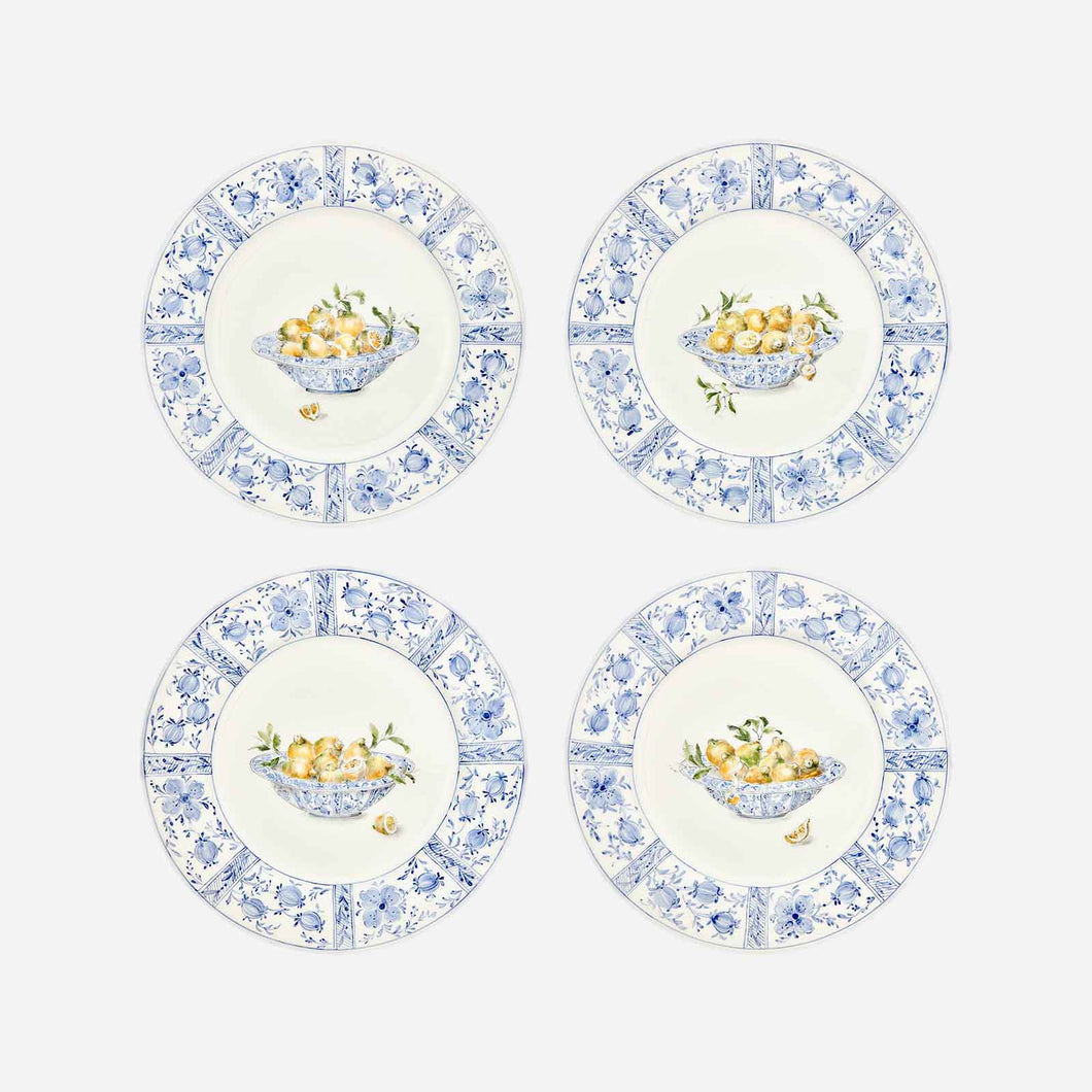 Basket with Lemons Dinner Plates - Set of 4