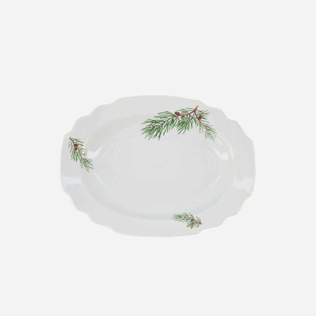 Pine Branches Oval Serving Platter Large