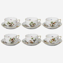 Load image into Gallery viewer, Rothschild Bird Teacup &amp; Saucer - Set of 6
