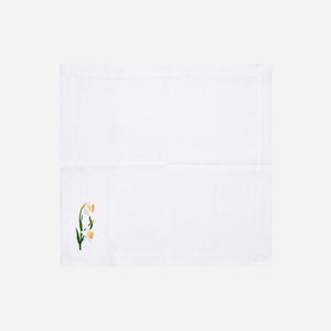 Spring Flower Embroidered Dinner Napkin - Set of 4