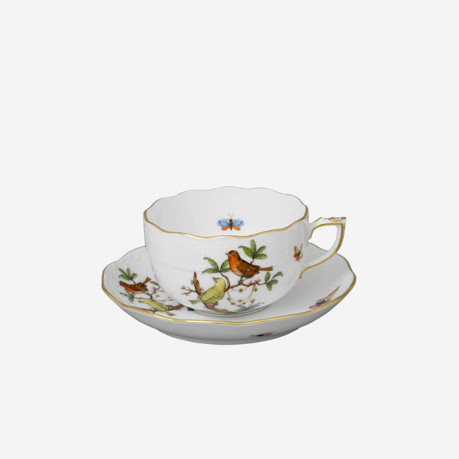 Rothschild Bird Teacup & Saucer - Set of 6