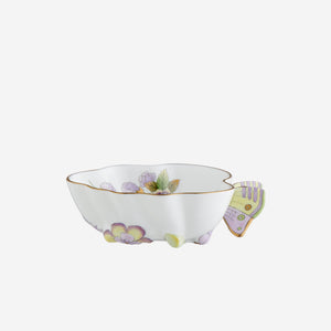 Royal Garden Leaf Dish with Butterfly Handle