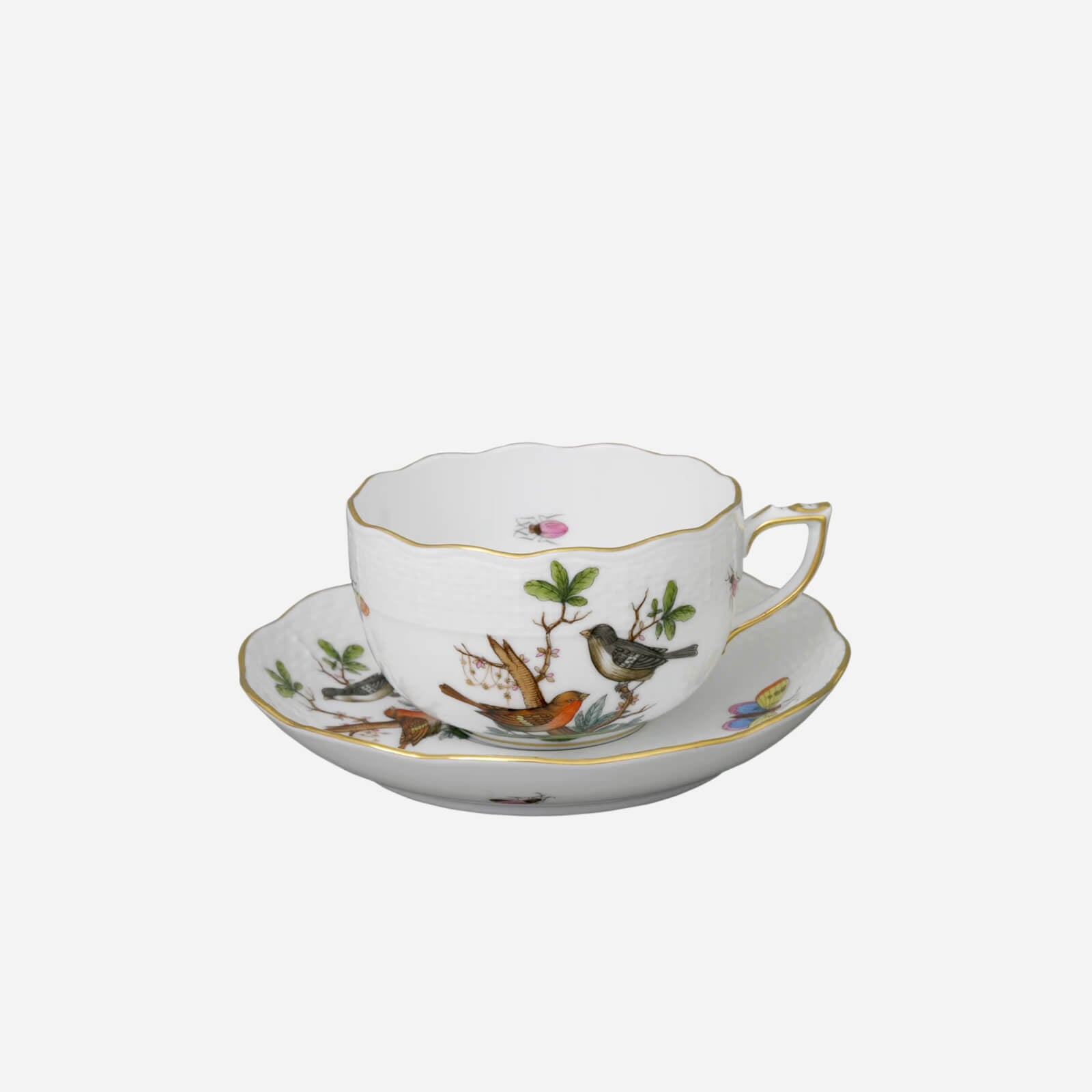 Rothschild Bird Teacup & Saucer - Set of 6