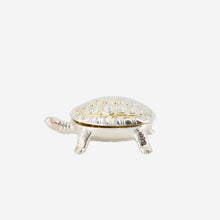 Load image into Gallery viewer, Silver and Gold Vermeil Turtle Salt Cellar with Spoon
