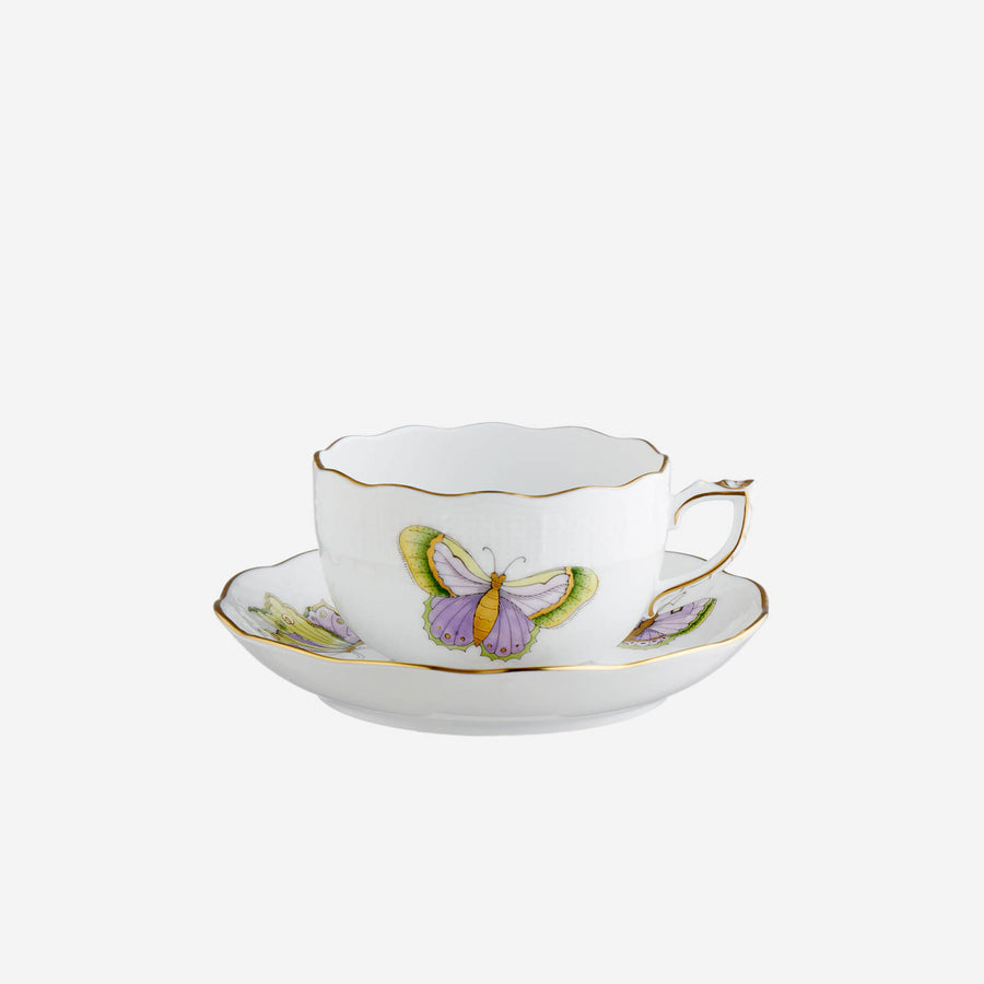 Herend Royal Garden Butterfly Teacup & Saucer