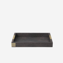 Load image into Gallery viewer, Christie Desk Tray Charcoal Shagreen
