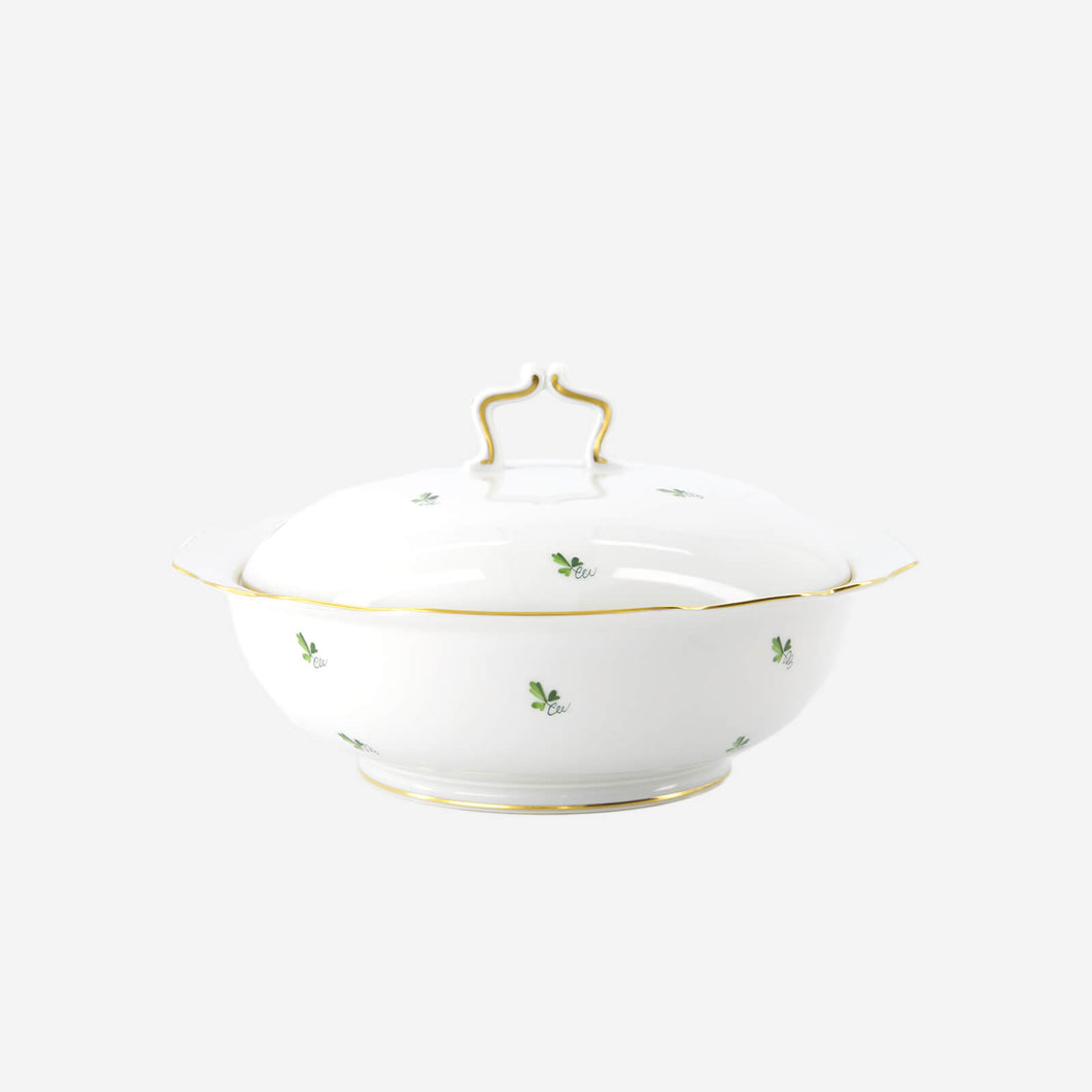 Grape Leaves Serving Dish with Lid
